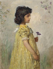 PENSIVE by Sir John Everett Millais